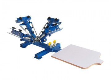 ZC4x1MR - Zeefdrukcarrousel 4 Kleuren 1 Drukplaat + Micro Registratie