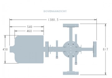 ZC4x1-B Zeefdrukcarrousel 4 Kleuren 1 Drukplaat