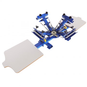 ZC4x2MR - Zeefdrukcarrousel 4 Kleuren 2 Drukplaten + Micro Registratie